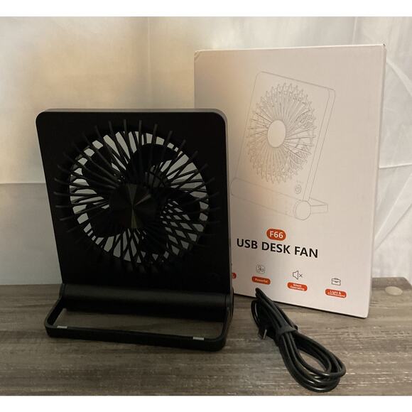 Desk USB 3 Speed Mini Fan USB-C Corded Folding Plug In USB - Picture 2 of 7